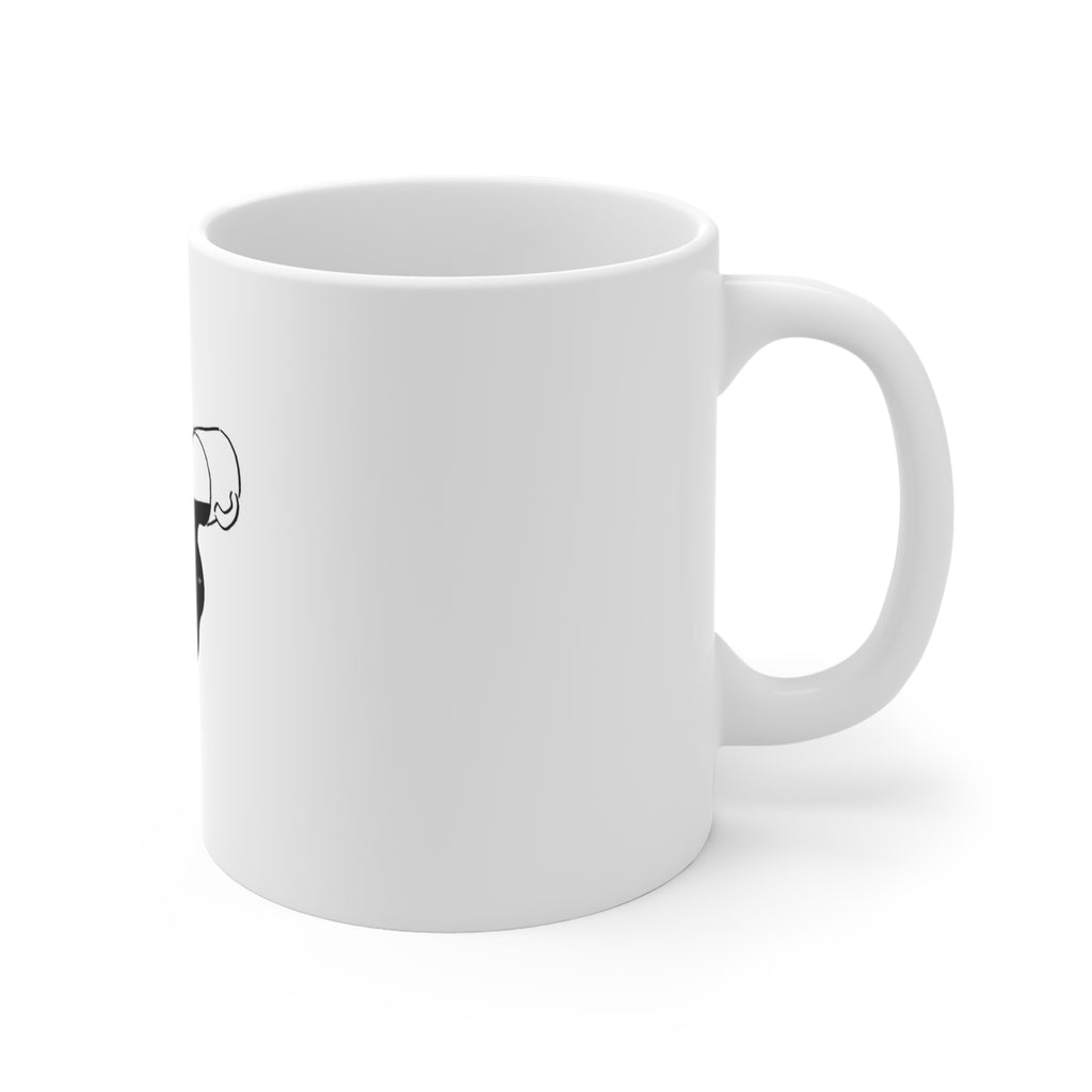 11oz Mug — Minimalist 'Spilled Coffee' Cartoon Relaxing Mug