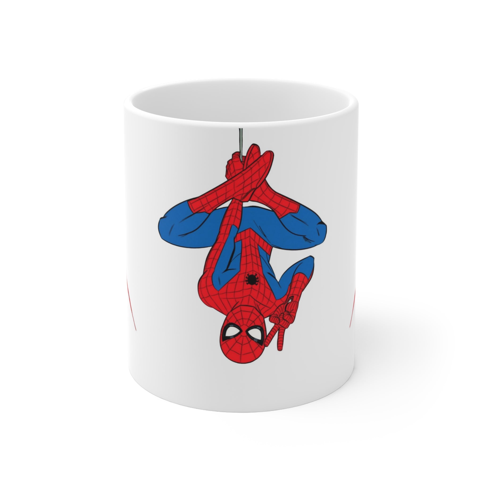 Spider-Man Hanging Mug — Comic Superhero Coffee Cup (11 oz)